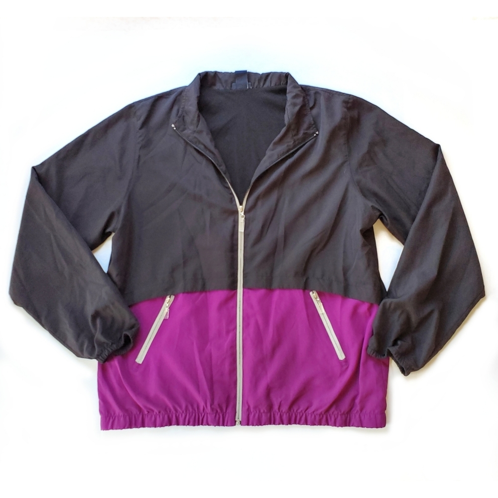 NordicTrack Zip Track Jacket Black Magenta XL
